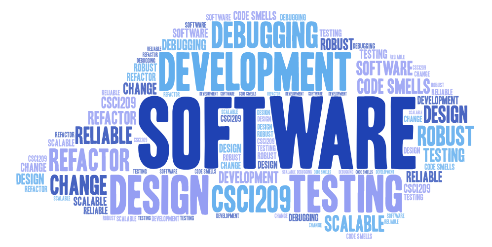 buzzwords about CSCI209 in a word cloud